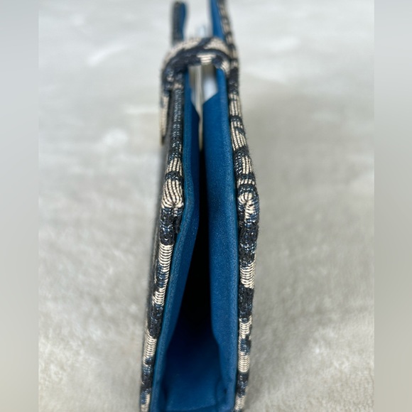 Vintage Christian Dior Blue Trotter Canvas Comb/Mirror Vanity Case, Rare Unique! - Picture 12 of 16